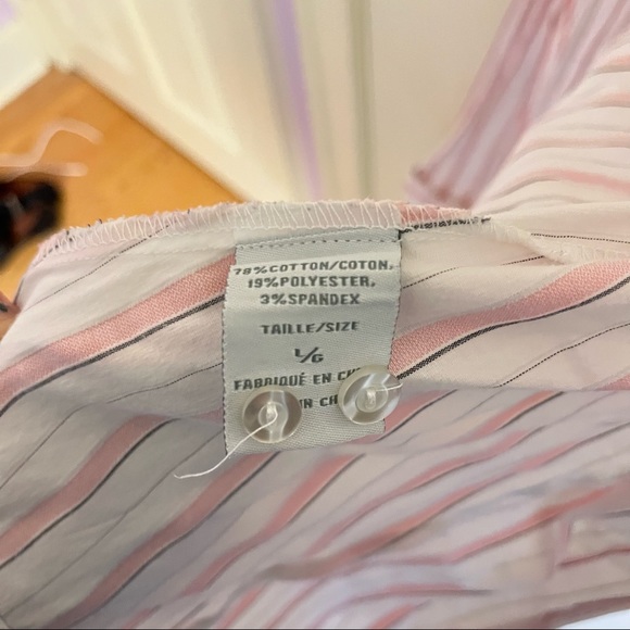 Pink and white striped button down - Picture 2 of 2